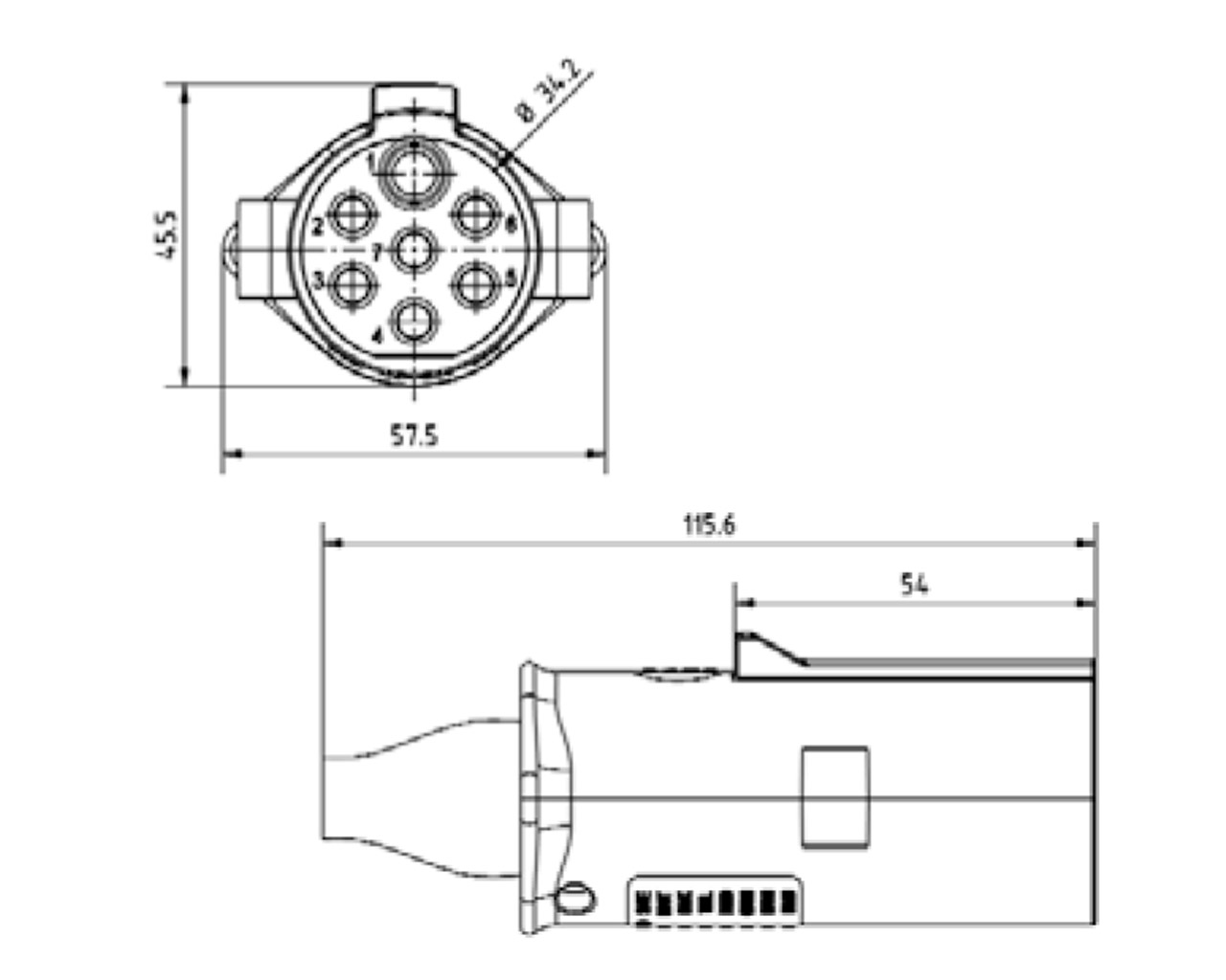 7-pin plug ISO 1185 - Plastimat GmbH